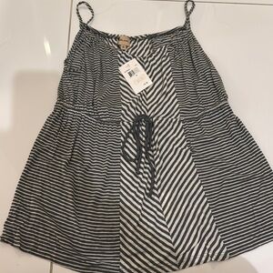 Ella Black and White Camisole Tie Front Sleeveless